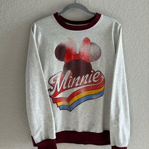 Disney Burgundy and Cream Sweatshirt